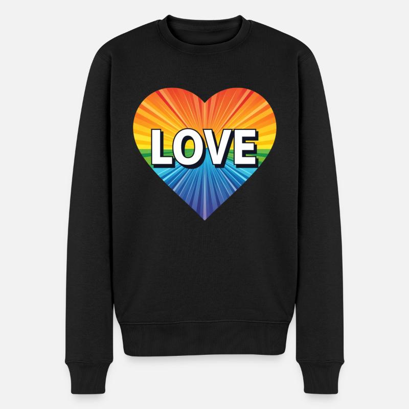 L’amour LGBTQ - Pull Premium bio Homme - noir