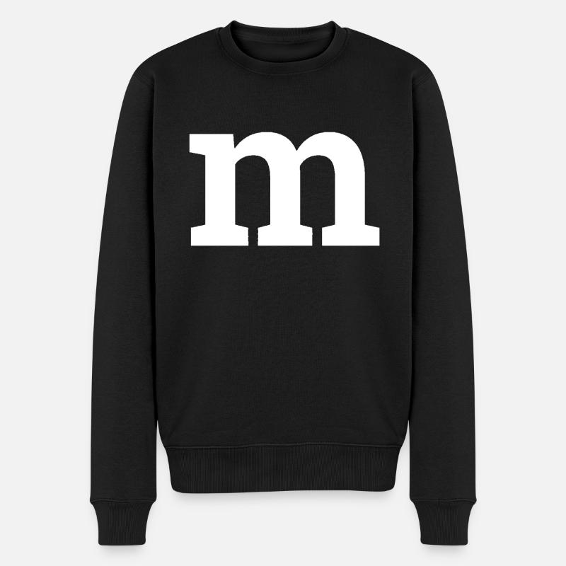 m - Männer Premium Bio Pullover - Schwarz