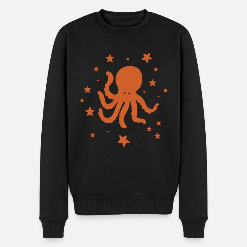 Oktopus Krake Zootier Meereswesen Tentakel - Männer Premium Bio Pullover - Schwarz