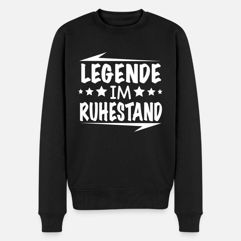 Rentner Legende im Ruhestand - Männer Premium Bio Pullover - Schwarz