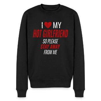 J’aime ma petite amie sexy en disant humour aimer les couples - Pull Premium bio Homme - noir - Devant - Nico (187cm)