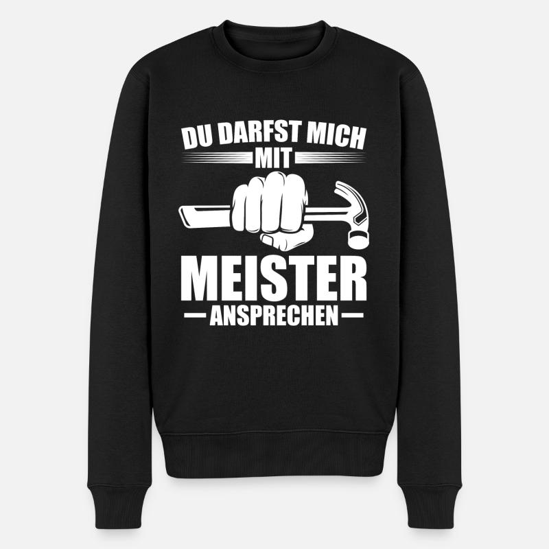 Meisterprüfung Tischler Meister Geschenk - Männer Premium Bio Pullover - Schwarz