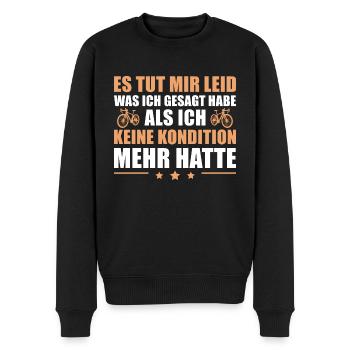 Fahrrad Humor Radsport Fahrradfahrer Geschenk - Männer Premium Bio Pullover - Schwarz - Vorne - Nico (187cm)