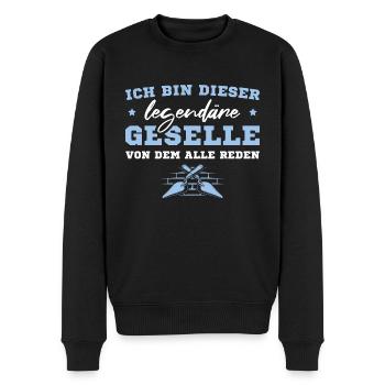Maurer Handwerk Legendärer Geselle - Männer Premium Bio Pullover - Schwarz - Vorne - Nico (187cm)