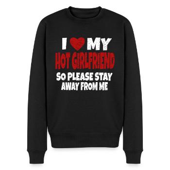 J’aime ma petite amie sexy en disant de l’humour que les couples aiment - Pull Premium bio Homme - noir - Devant - Nico (187cm)