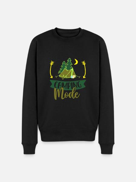 Camping - Männer Premium Bio Pullover - Schwarz