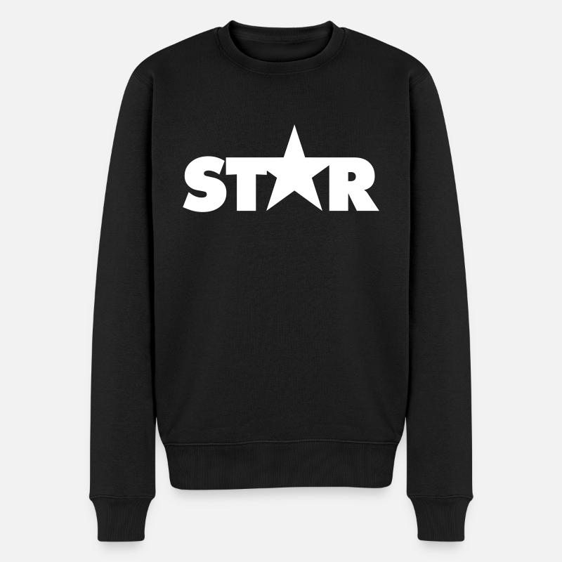 STERN - Männer Premium Bio Pullover - Schwarz