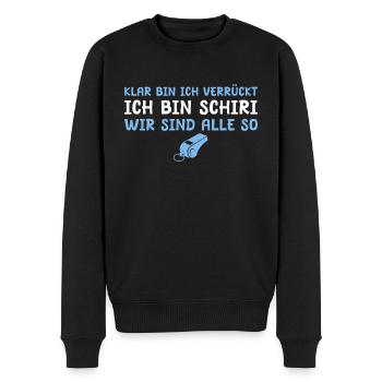 Fußball Schiedsrichter Verrückter Schiri Geschenk - Männer Premium Bio Pullover - Schwarz - Vorne - Nico (187cm)