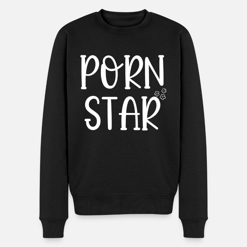 Pornostar - Männer Premium Bio Pullover - Schwarz