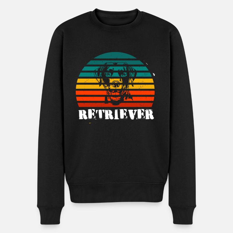 Apportierhund - Männer Premium Bio Pullover - Schwarz