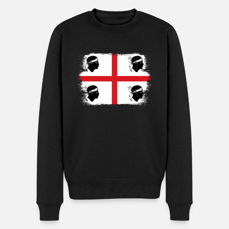 Drapeau de la Sardaigne Drapeau sarde Drapeau de la Sardaigne - Pull Premium bio Homme - noir