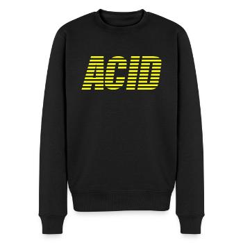 acid house techno - Männer Premium Bio Pullover - Schwarz - Vorne - Nico (187cm)