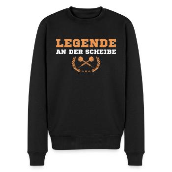 Dart Legende an der Scheibe Dartspieler - Männer Premium Bio Pullover - Schwarz - Vorne - Nico (187cm)
