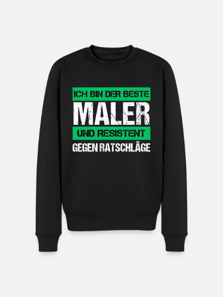 Resistant Painter - Men's Premium Organic Jumper - black
