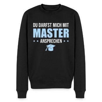 Master Abschluss Studium Masterprüfung Geschenk - Männer Premium Bio Pullover - Schwarz - Vorne - Nico (187cm)