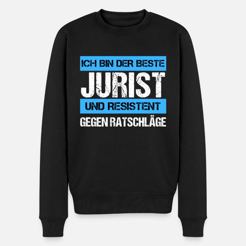 Resistenter Jurist - Männer Premium Bio Pullover - Schwarz