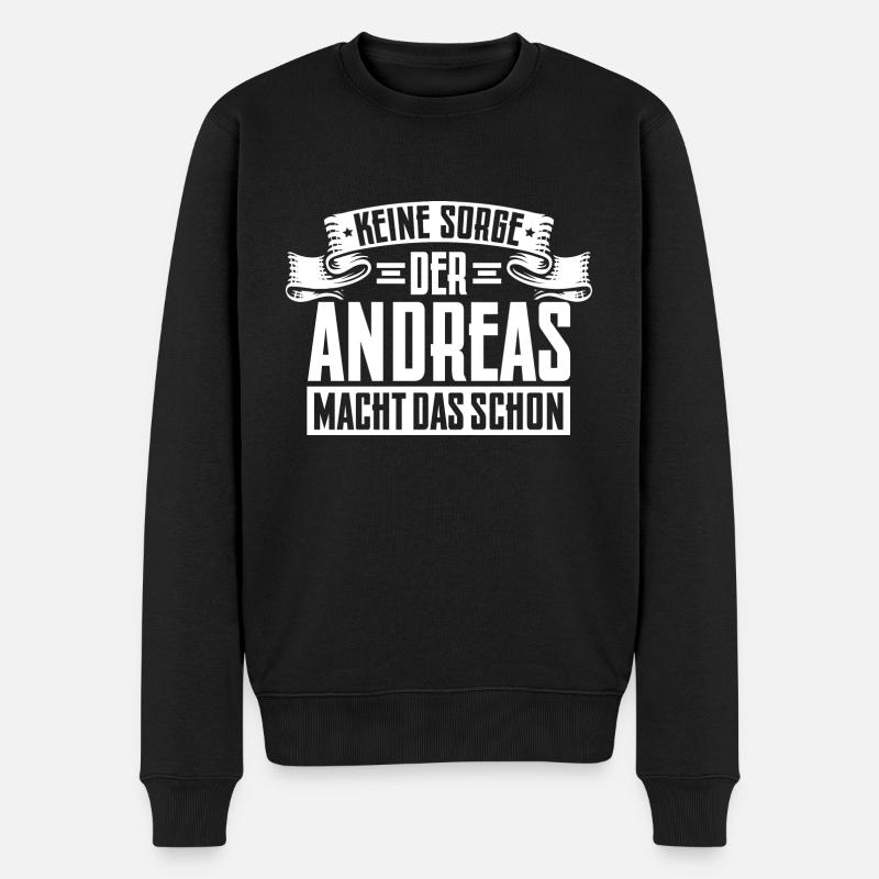 Andreas Namenstag Andi Geschenkidee - Männer Premium Bio Pullover - Schwarz