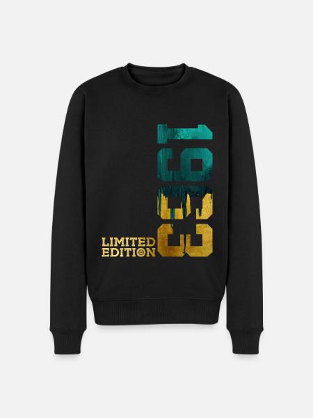 63RD BIRTHDAY LIMITED EDITION 1963 - Men's Premium Organic Jumper - black