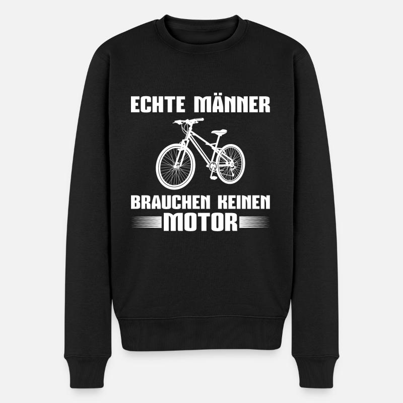 Fahrrad Rennrad Radsport Radfahrer Geschenk - Männer Premium Bio Pullover - Schwarz