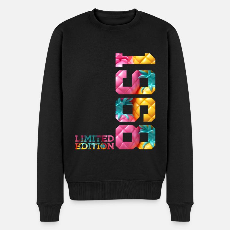 58. GEBURTSTAG LIMITED EDITION 1968 - Männer Premium Bio Pullover - Schwarz