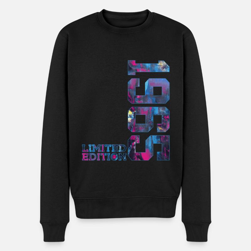 61. GEBURTSTAG 61 JAHRE LIMITED EDITION 1965 - Männer Premium Bio Pullover - Schwarz