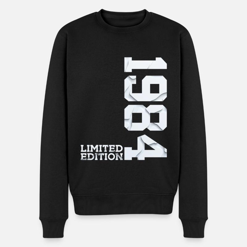 42. GEBURTSTAG LIMITED EDITION 1984 - Männer Premium Bio Pullover - Schwarz
