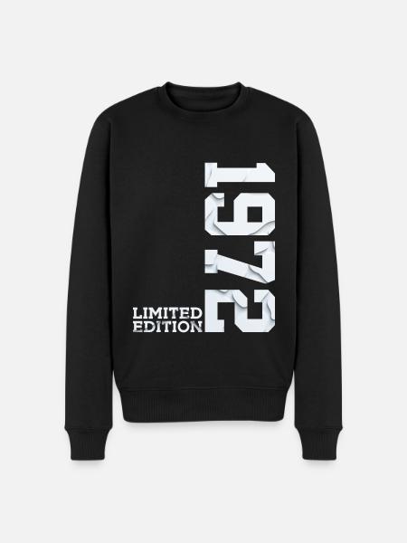 54TH BIRTHDAY LIMITED EDITION 1972 - Men's Premium Organic Jumper - black