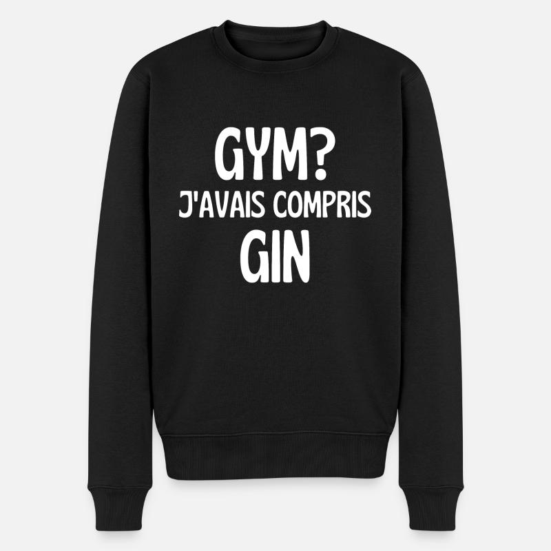 j'avais compris gin - Pull Premium bio Homme - noir