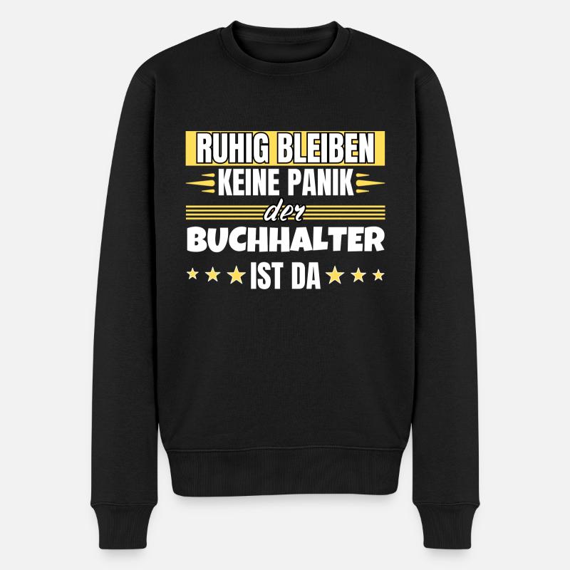 Ruhig bleiben ich bin Ruhig bleiben ich bin - Männer Premium Bio Pullover - Schwarz