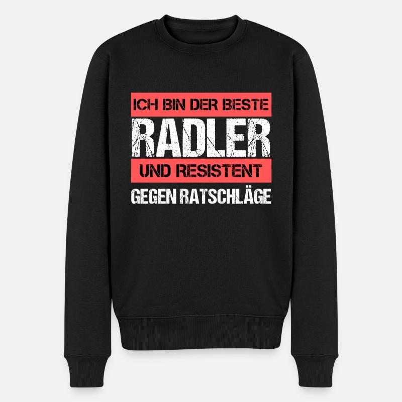 Resistenter Radler - Männer Premium Bio Pullover - Schwarz