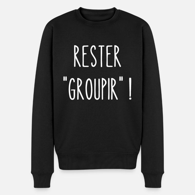 rester groupir - Pull Premium bio Homme - noir
