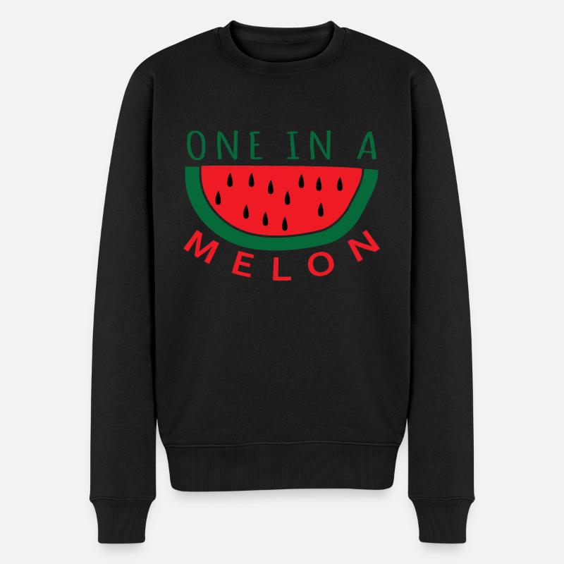 one in a melon - Männer Premium Bio Pullover - Schwarz