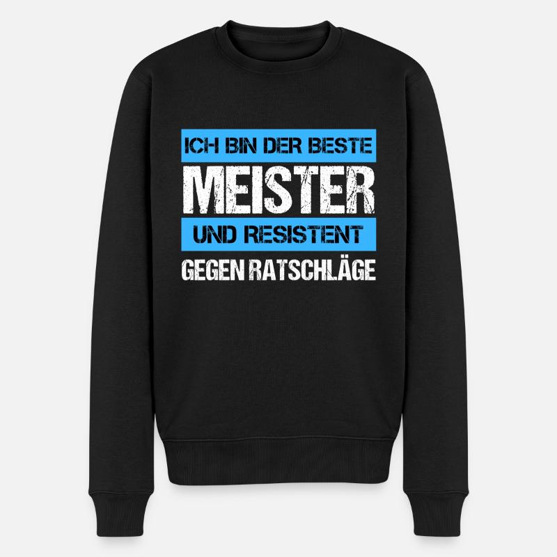 Resistenter Meister - Männer Premium Bio Pullover - Schwarz