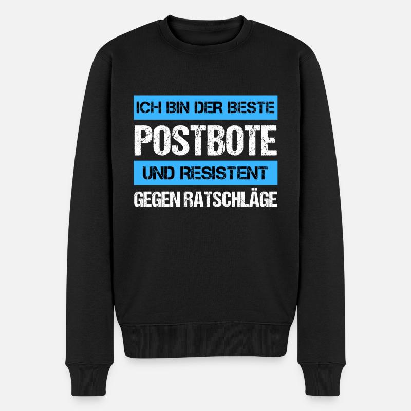 Resistenter Postbote - Männer Premium Bio Pullover - Schwarz