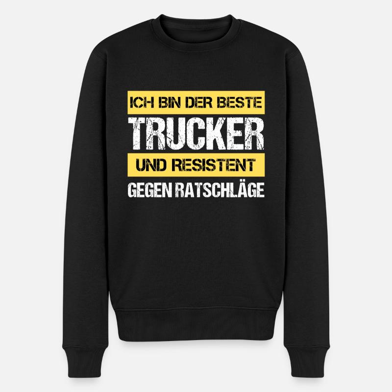 Resistenter Trucker - Männer Premium Bio Pullover - Schwarz