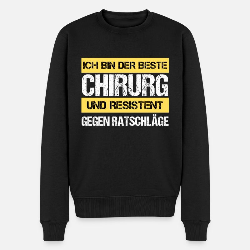 Resistenter Chirurg - Männer Premium Bio Pullover - Schwarz
