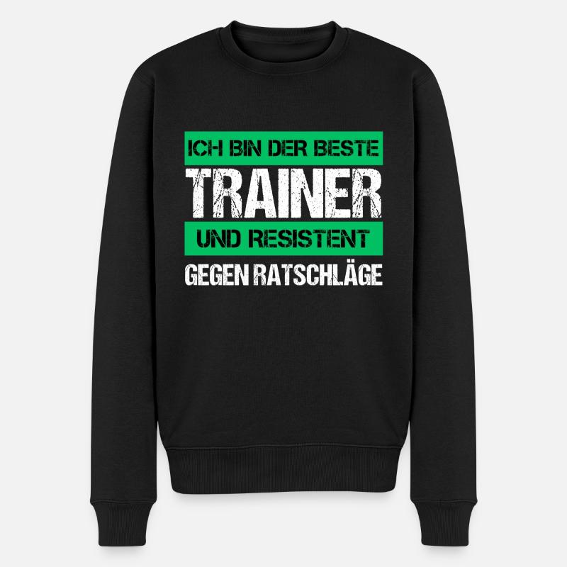 Resistenter Trainer - Männer Premium Bio Pullover - Schwarz