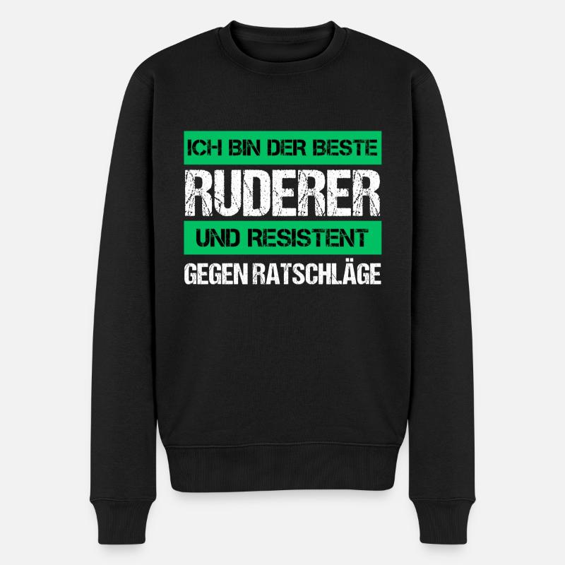 Resistenter Ruderer - Männer Premium Bio Pullover - Schwarz