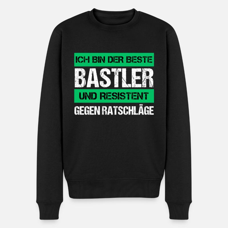 Resistenter Bastler - Männer Premium Bio Pullover - Schwarz