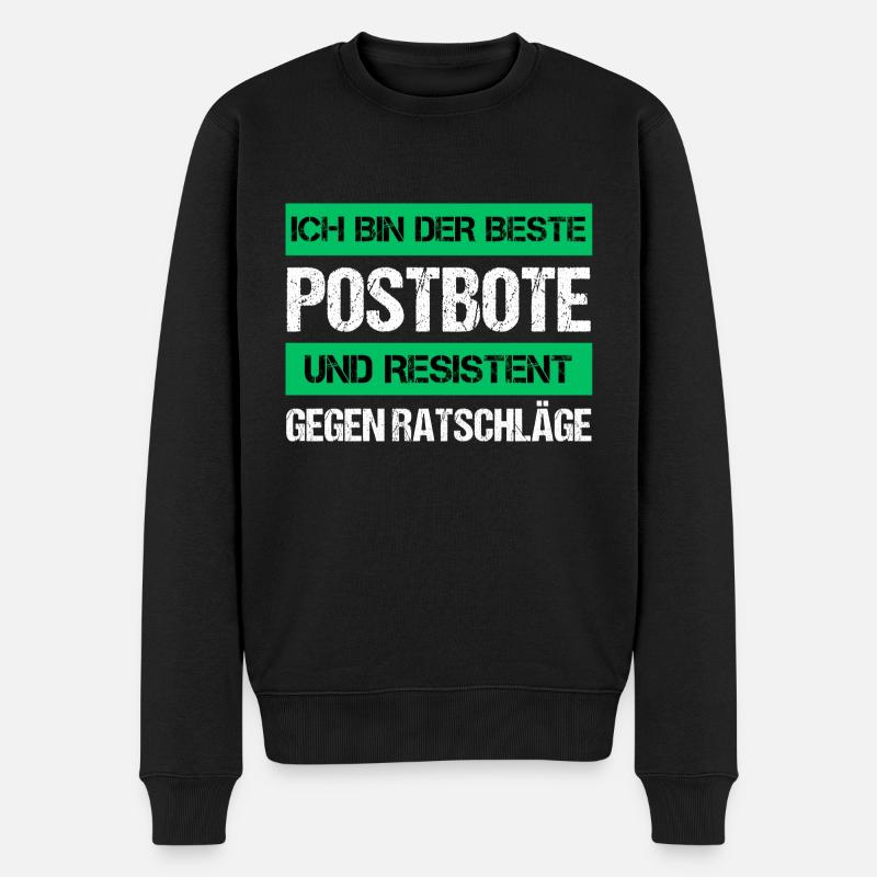 Resistenter Postbote - Männer Premium Bio Pullover - Schwarz