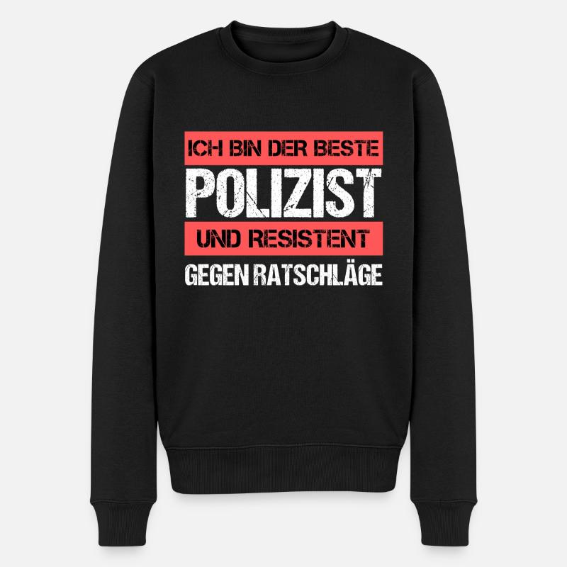 Policier résistant - Pull Premium bio Homme - noir