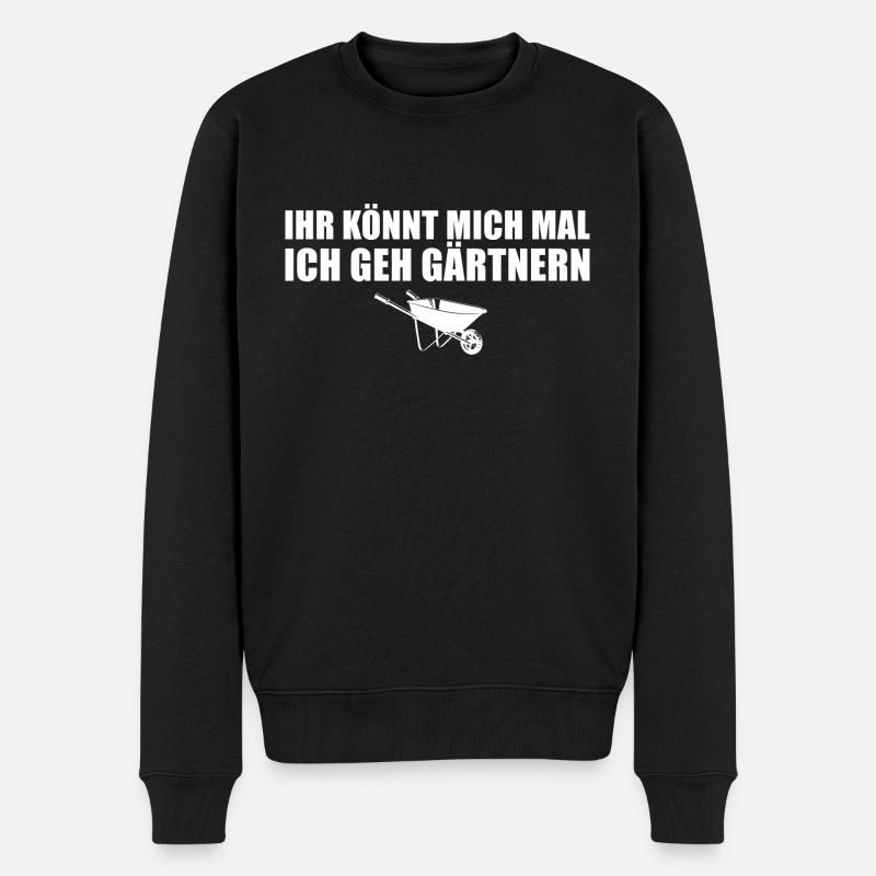 Gartenarbeit Humor Hobbygärtner Gärtnern - Männer Premium Bio Pullover - Schwarz