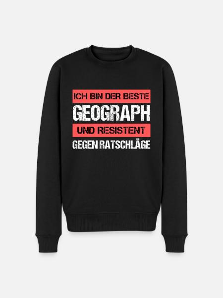 Resistant Geographer - Men's Premium Organic Jumper - black