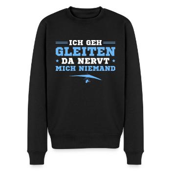 Gleiten Da nervt mich niemand Hängegleiter - Männer Premium Bio Pullover - Schwarz - Vorne - Nico (187cm)