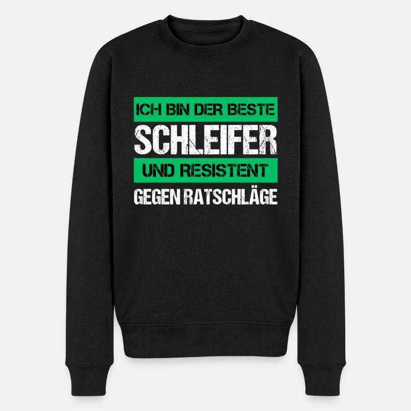 Resistenter Schleifer - Männer Premium Bio Pullover - Schwarz