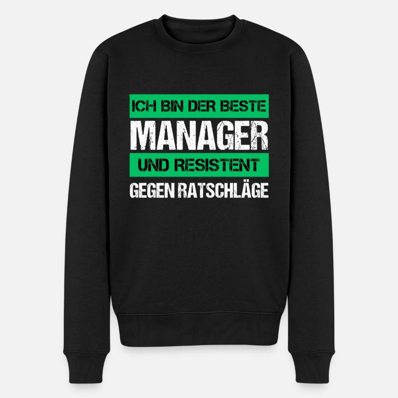 Resistenter Manager - Männer Premium Bio Pullover - Schwarz