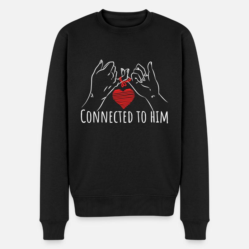 Für ihn - Männer Premium Bio Pullover - Schwarz