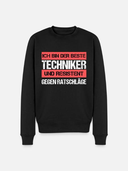 Resistenter Techniker - Männer Premium Bio Pullover - Schwarz
