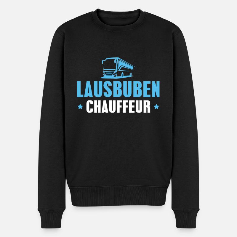 Lausbuben Chauffeur Busfahrer - Männer Premium Bio Pullover - Schwarz