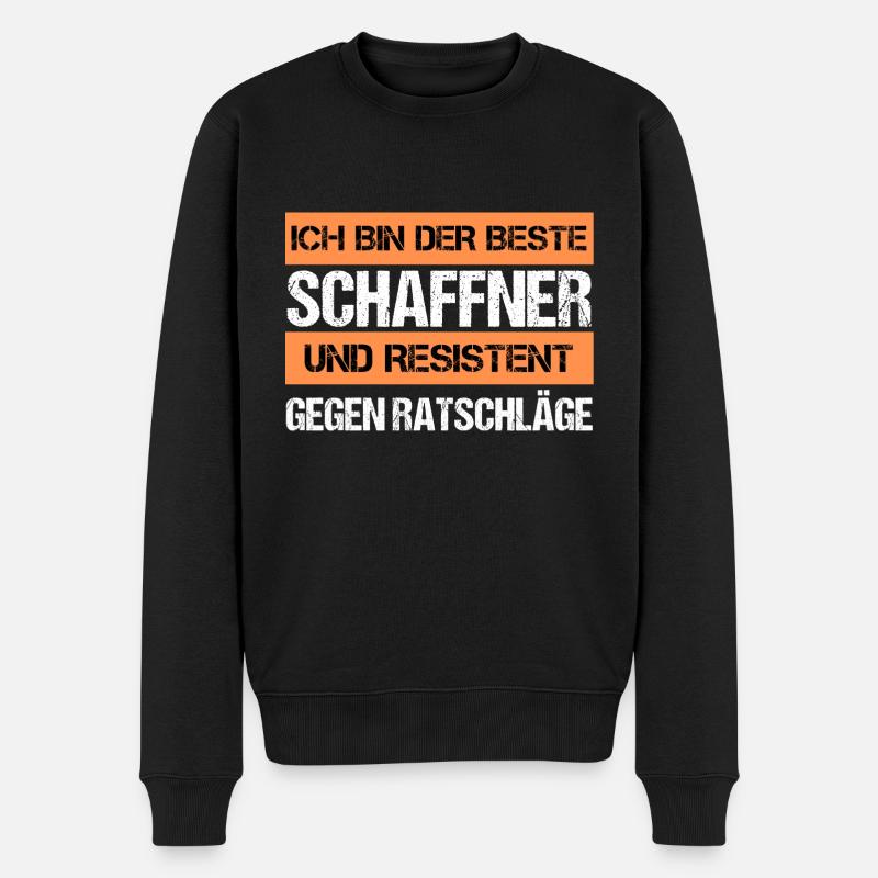 Resistenter Schaffner - Männer Premium Bio Pullover - Schwarz